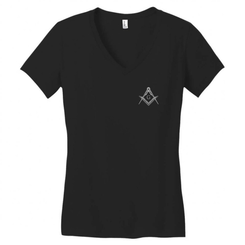 Freemason Symbol Square & Compass Grand Lodge Masonic Women's V-Neck T-Shirt by cm-arts | Artistshot