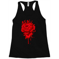 Melting Red Rose Petal Splat Cool Flower Plant Gardener Gift Racerback Tank | Artistshot