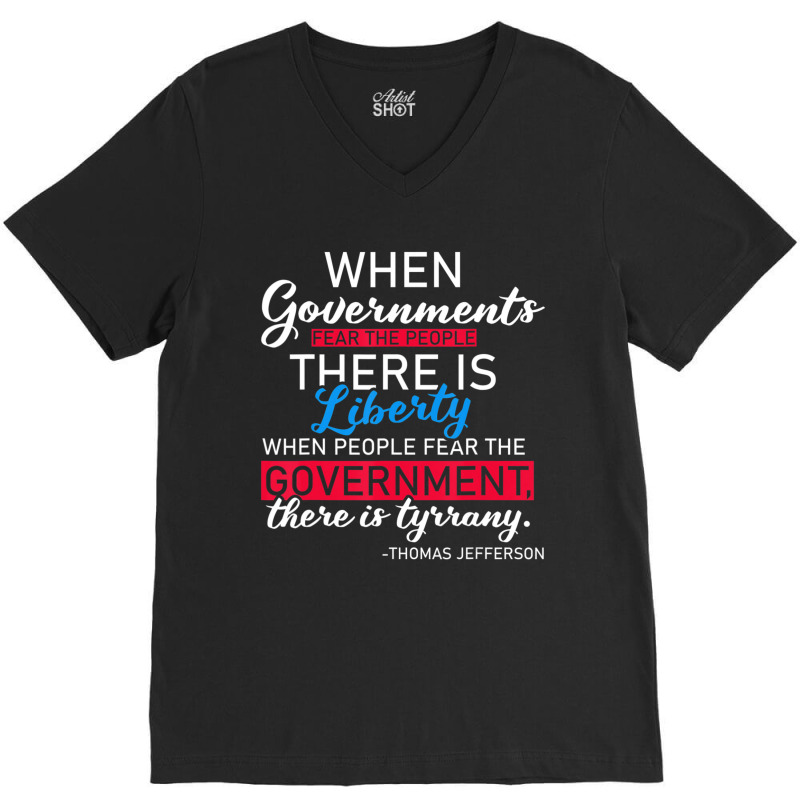 Government Political Quote V-neck Tee | Artistshot