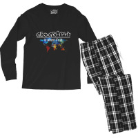 Geography Teacher Earth Day Is Where It's At Men's Long Sleeve Pajama Set | Artistshot