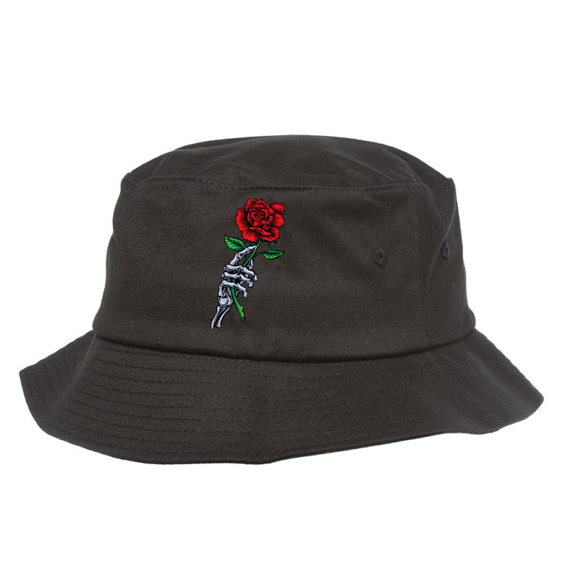 Red rose cheap bucket hat