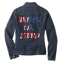 Usa United We Stand Ladies Denim Jacket | Artistshot