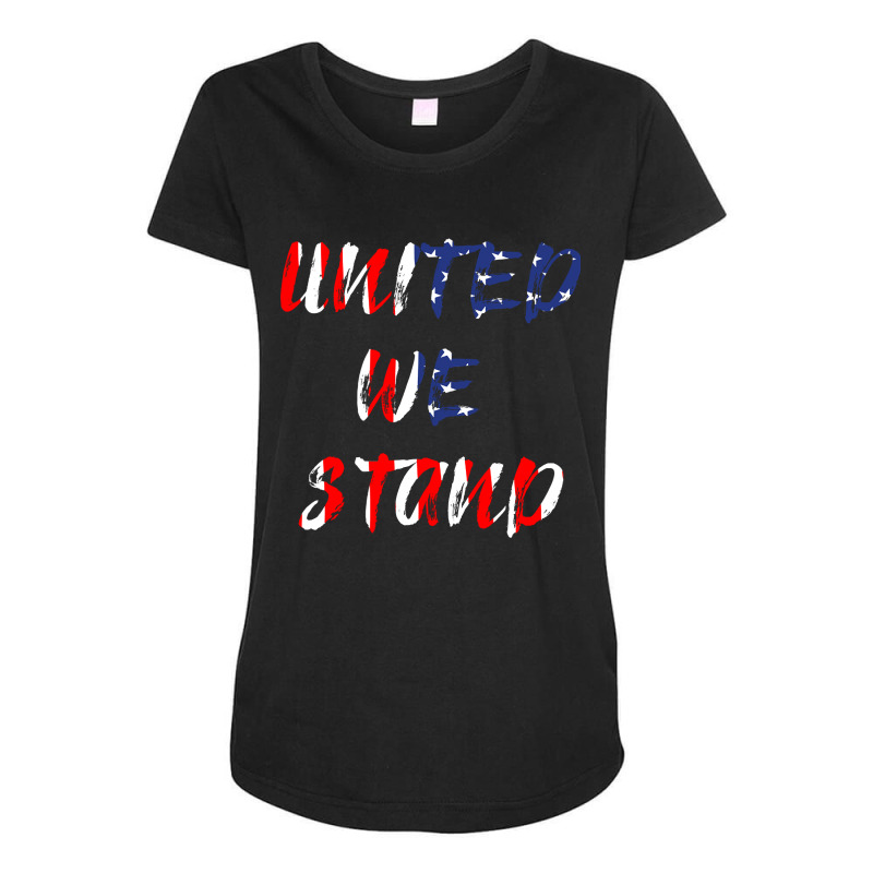 Usa United We Stand Maternity Scoop Neck T-shirt by degreesgunner | Artistshot