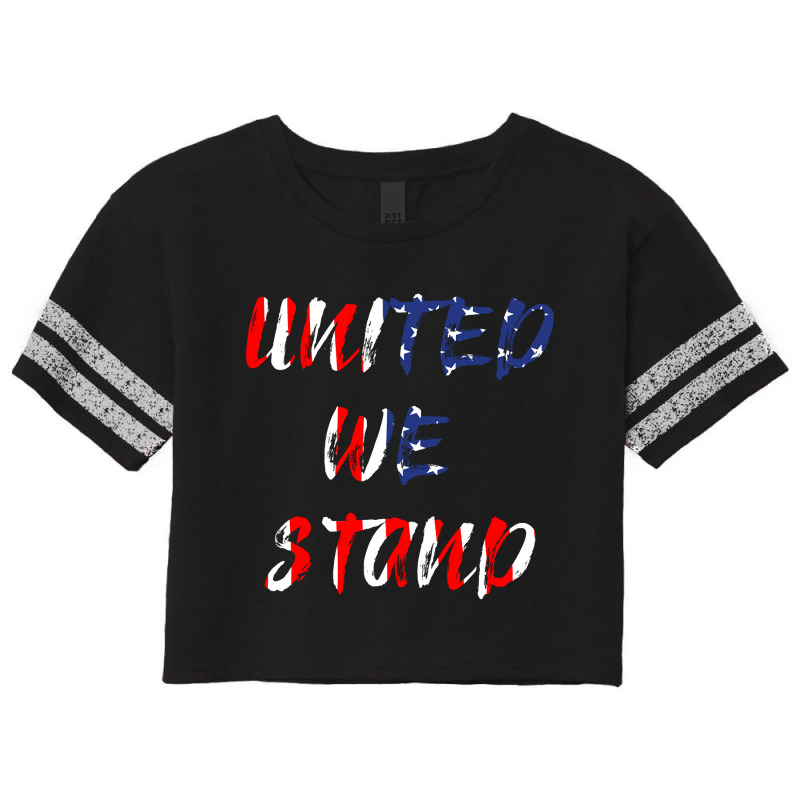 Usa United We Stand Scorecard Crop Tee by degreesgunner | Artistshot