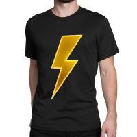 Men Women Kids Cool Yellow Lightning Bolt Thunder Print Bleu Classic T-shirt | Artistshot