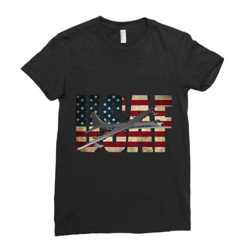 Usaf  B-36 Peacemaker Us Flag Airforce Ladies Fitted T-shirt | Artistshot