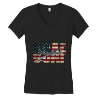 Usaf  B-36 Peacemaker Us Flag Airforce Women's V-neck T-shirt | Artistshot