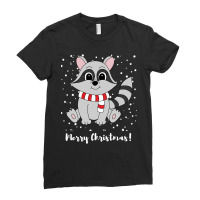 Cute Cartoon Raccoon (2) Ladies Fitted T-shirt | Artistshot