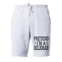 Pretend Im A Milkman Lazy Easy Quick Funny Halloween Costume T Shirt Fleece Short | Artistshot