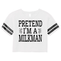 Pretend Im A Milkman Lazy Easy Quick Funny Halloween Costume T Shirt Scorecard Crop Tee | Artistshot