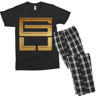 Hyogo Prefecture Symbol In Gold Faux Men's T-shirt Pajama Set | Artistshot