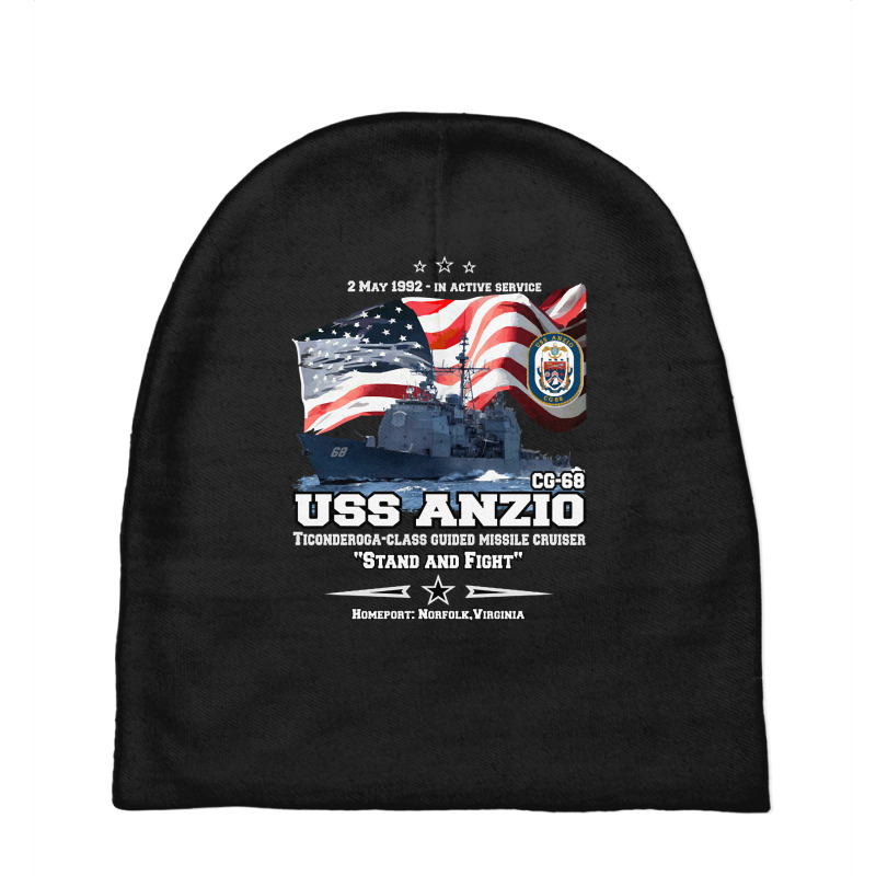 Uss Anzio (cg-68) Ticonderoga-class Guided Missile Cruiser Baby Beanies by degreesgunner | Artistshot