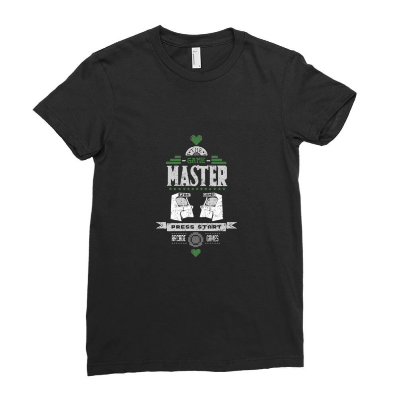 Game Master Gaming Press Start Arcade Gamer Ladies Fitted T-Shirt by IrvetteDove | Artistshot