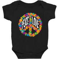 Floral Hippie Peace Sign Peace Baby Bodysuit | Artistshot