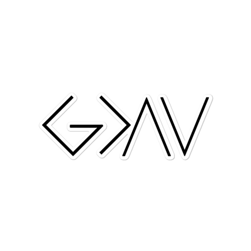 Greek. God Is Greater Than The Highs And Lows. Christian. Perfect Pres Sticker | Artistshot