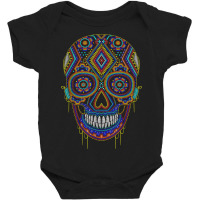 Sugar Skull Colorful Ethnic Baby Bodysuit | Artistshot