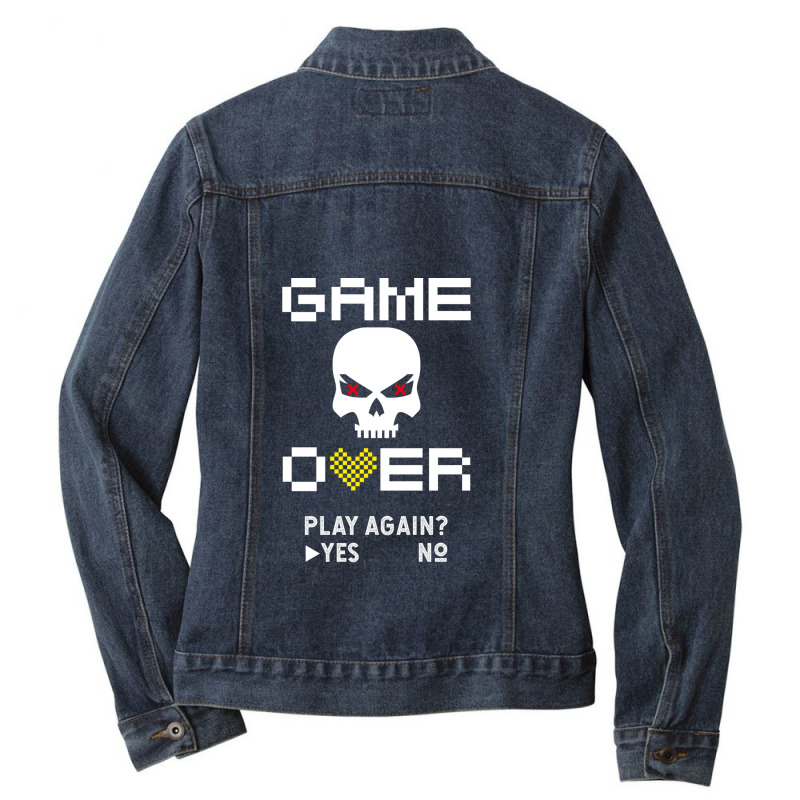 Game Over 1 Ladies Denim Jacket by DustinNewman | Artistshot