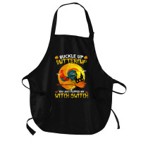 Chicken Cock Buckle Up You Just Flipped My Witch Switch Chicken Hallow Medium-length Apron | Artistshot