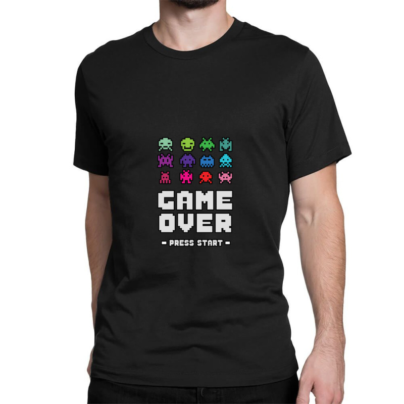 Game Over Press Start Arcade Player Retro Gamer Classic T-shirt by DustinNewman | Artistshot