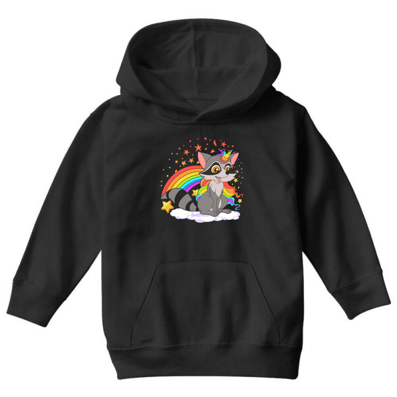 Cute Raccoonicorn Fantasy Trash Panda Unicorn Magical Animal Youth Hoodie by Kenlofu52 | Artistshot