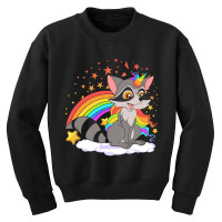 Cute Raccoonicorn Fantasy Trash Panda Unicorn Magical Animal Youth Sweatshirt | Artistshot