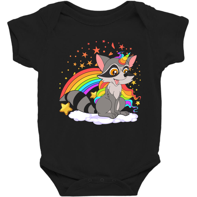 Cute Raccoonicorn Fantasy Trash Panda Unicorn Magical Animal Baby Bodysuit by Kenlofu52 | Artistshot