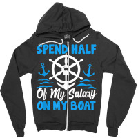 Anchor Design With Saying For Captain Pontoon Motor Boating T Shirt Zipper Hoodie | Artistshot