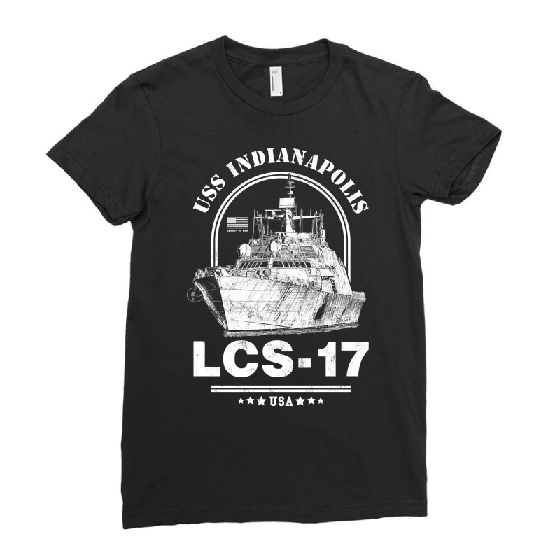 Uss Indianapolis Lcs-17 Ladies Fitted T-Shirt by degreesgunner | Artistshot