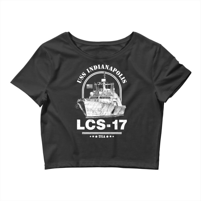 Uss Indianapolis Lcs-17 Crop Top by degreesgunner | Artistshot