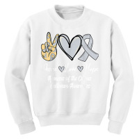 Agenesis Of The Corpus Callosum Acc Love Hope Silver Ribbon T Shirt Youth Sweatshirt | Artistshot