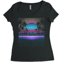 Synthwave T  Shirt Fascinating Dusk Retrowave T  Shirt Women's Triblend Scoop T-shirt | Artistshot