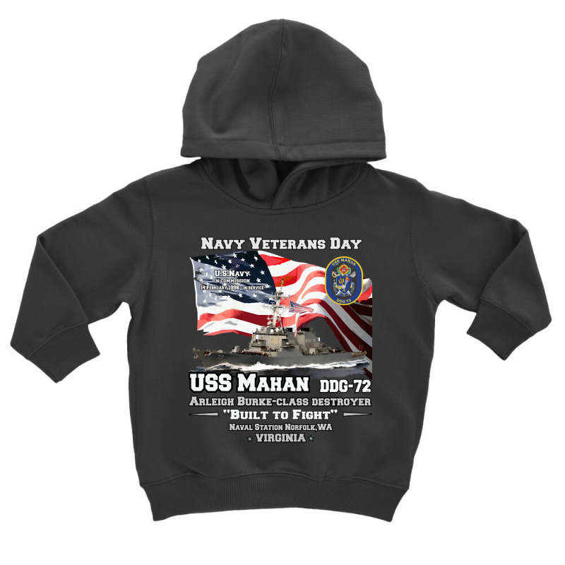 Uss Mahan Arleigh Burke-class Destroyer Toddler Hoodie by degreesgunner | Artistshot