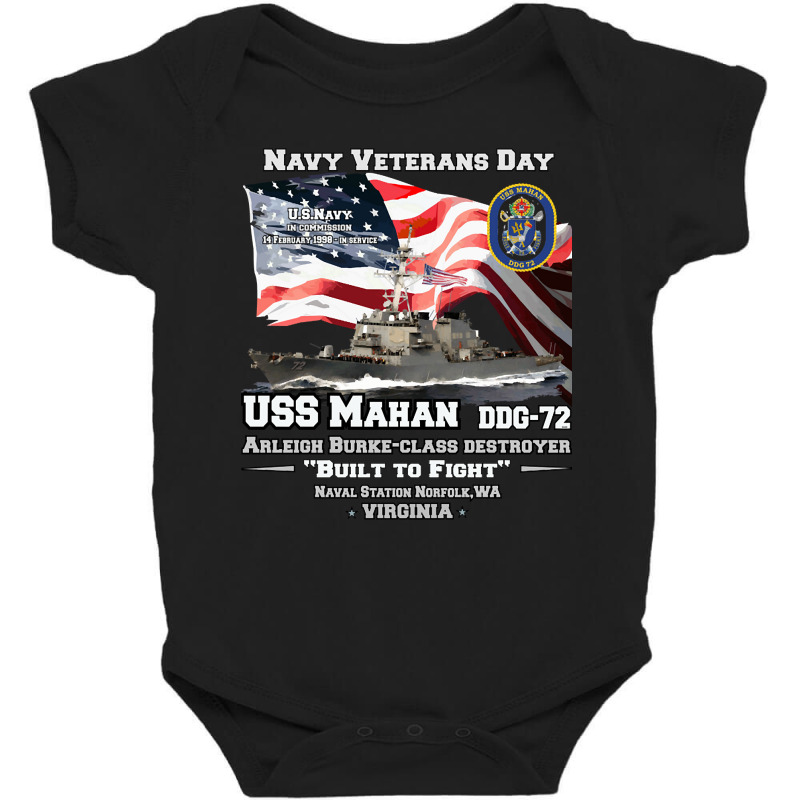 Uss Mahan Arleigh Burke-class Destroyer Baby Bodysuit by degreesgunner | Artistshot