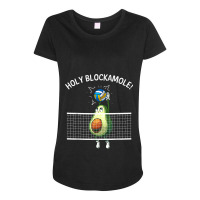 Funny Volleyball For Men Women Holy Guacamole Player Blocker Maternity Scoop Neck T-shirt | Artistshot