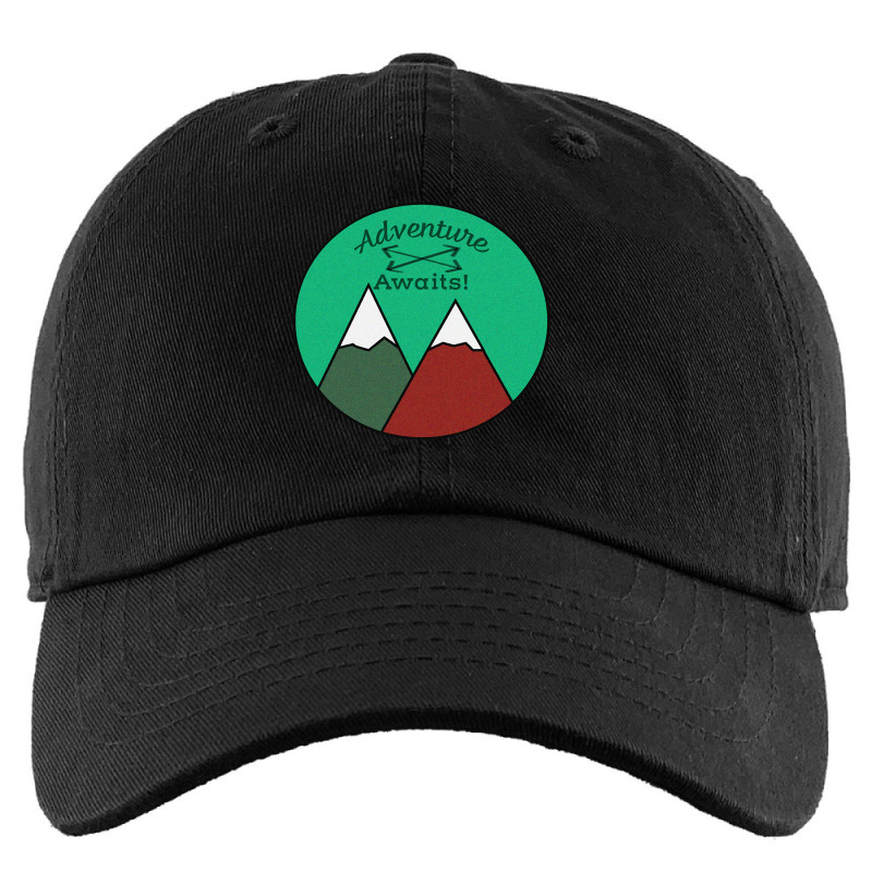 Awesome Adventure Awaits Mountain Peaks Design Kids Cap | Artistshot