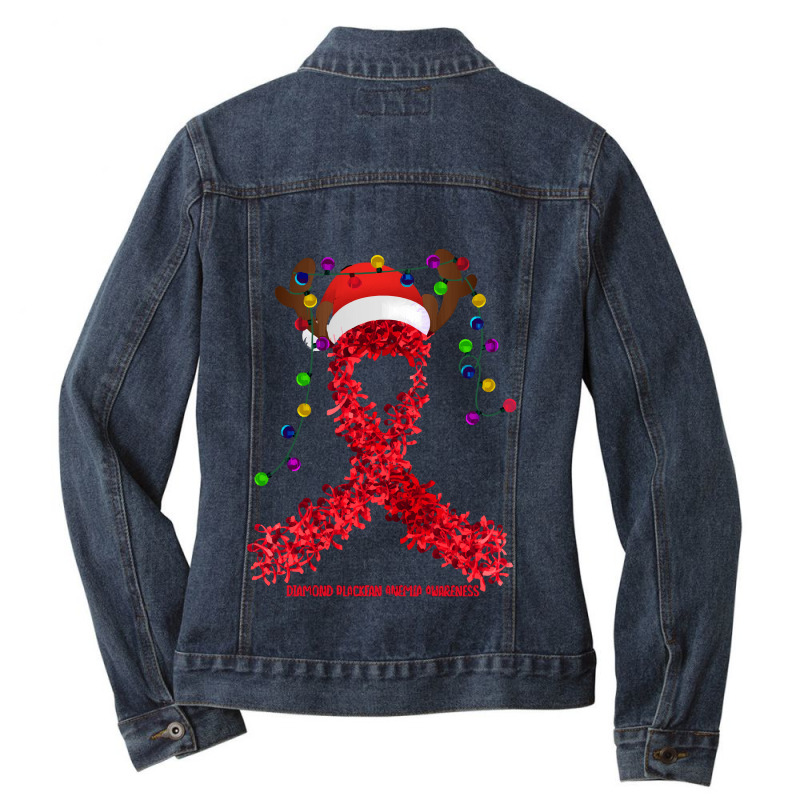 Diamond Blackfan Anemia Fighter Diamond Blackfan Anemia Awareness - Ri Ladies Denim Jacket by cm-arts | Artistshot