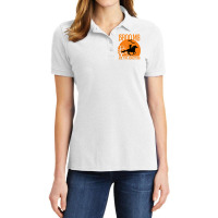 Brooms Are For Amateurs Funny Halloween Horse Lover Women T Shirt Ladies Polo Shirt | Artistshot