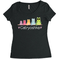 Catryoshka Cute Cats Matryoshka Russian Nesting Doll T Shirt Women's Triblend Scoop T-shirt | Artistshot