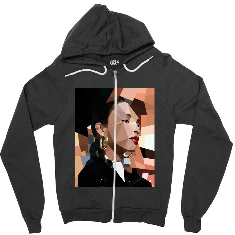 Smooth Operator   Low Poly Portrait Zipper Hoodie | Artistshot