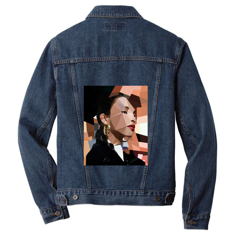 Smooth Operator   Low Poly Portrait Men Denim Jacket | Artistshot