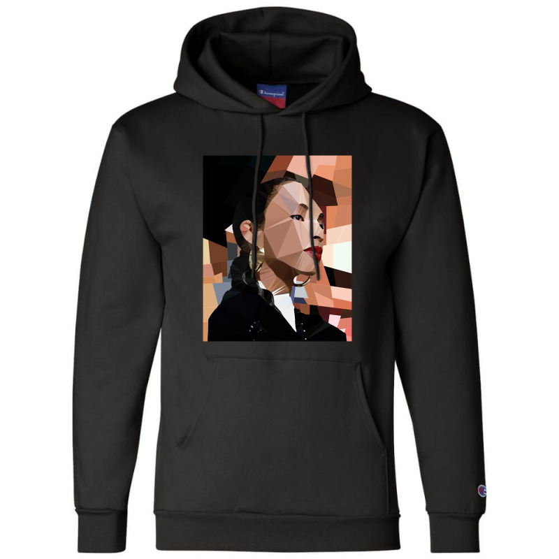 Smooth Operator   Low Poly Portrait Champion Hoodie | Artistshot