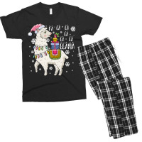 Fa La La Llama Funny Santa Llama Christmas For Family Long Sleeve T Sh Men's T-shirt Pajama Set | Artistshot