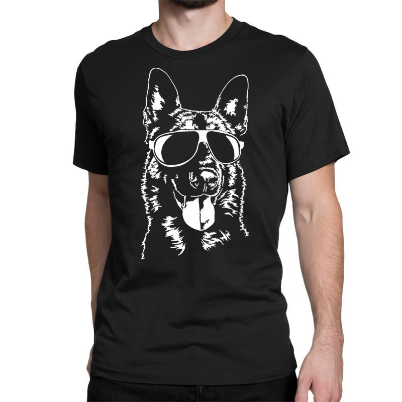 Belgian Malinois Mom T  Shirt Belgian Malinois Sunglasses Cool Dog T Classic T-shirt by christiansenmarlene | Artistshot