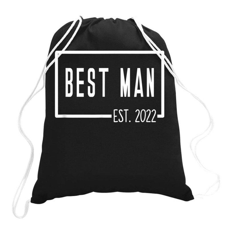 Best Man Est 2022 Groomsmen Wedding Bachelor Party Group Drawstring Bags | Artistshot