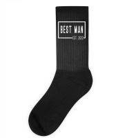 Best Man Est 2022 Groomsmen Wedding Bachelor Party Group Socks | Artistshot