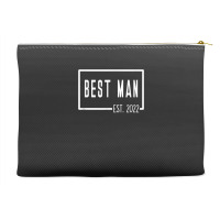 Best Man Est 2022 Groomsmen Wedding Bachelor Party Group Accessory Pouches | Artistshot