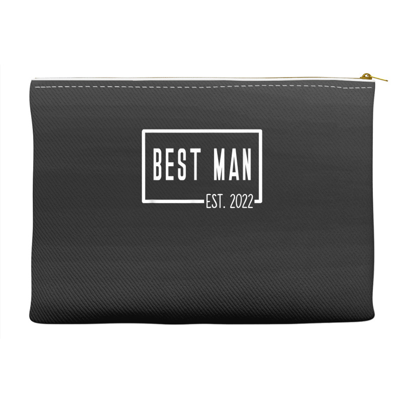 Best Man Est 2022 Groomsmen Wedding Bachelor Party Group Accessory Pouches | Artistshot