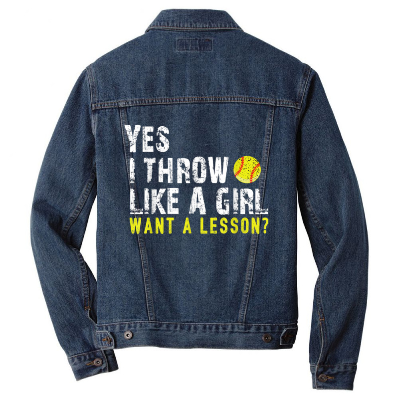 Softball Shirts For Girls, Softball Tshirts For Women Tshirt Men Denim Jacket | Artistshot