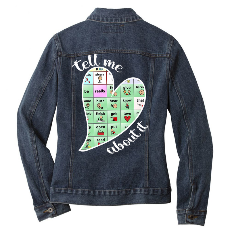 Speech Language Pathologist Speech Therapy Slp, Slp Squad Premium T Sh Ladies Denim Jacket by cm-arts | Artistshot