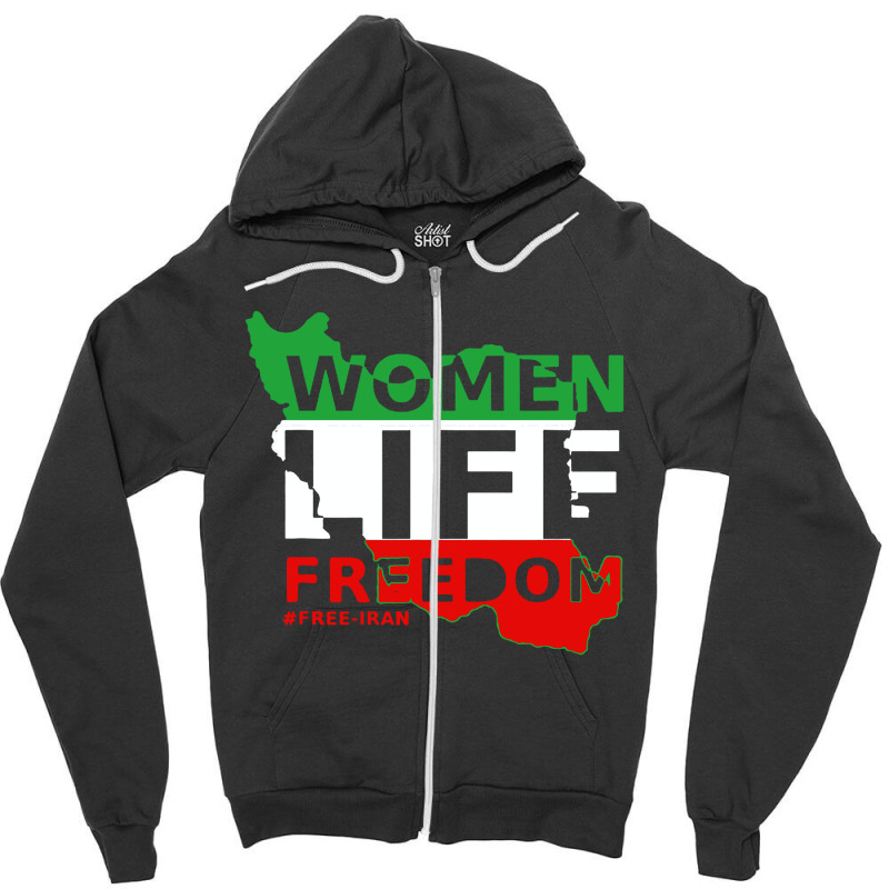 Free Iran Women Life Freedom Stand With Persian Women Zipper Hoodie | Artistshot